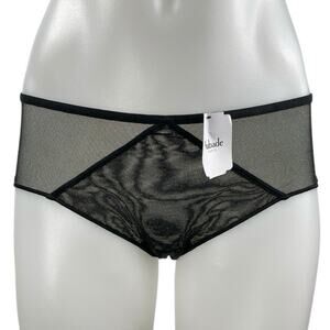 NEW Aubade Women's Black Sheer Mesh See Through Panty Undies Lingerie Size S